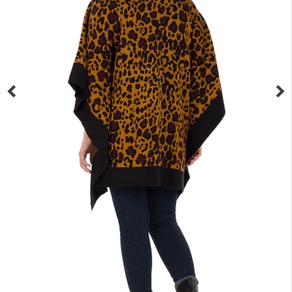 Patricia nash Knit Shawl leopard poncho fall - Picture 3 of 11